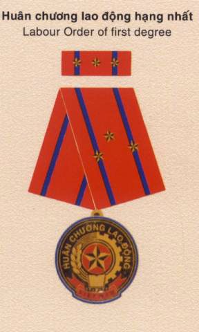 Huân chương lao động hạng nhất năm 1996